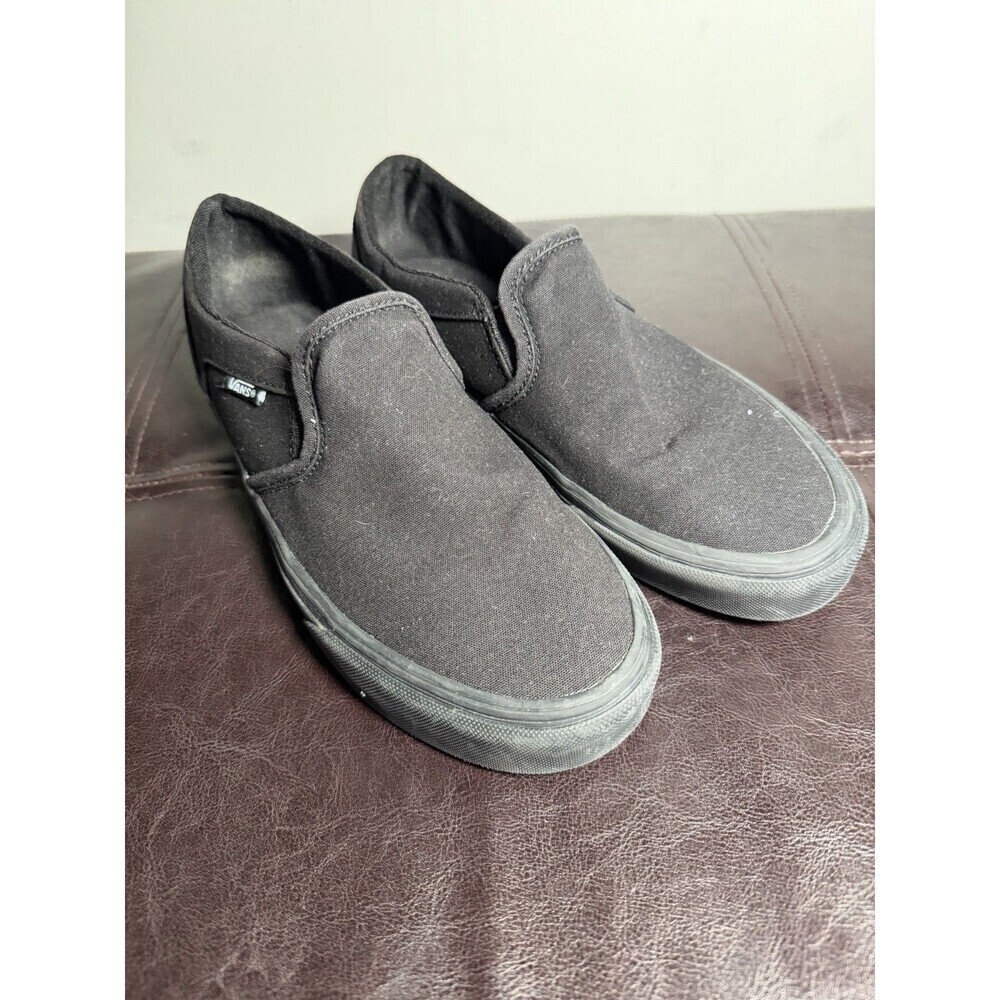 Vans Classic Slip On Women’s Size 8 Black Casual Skate Canvas Shoes Sneakers